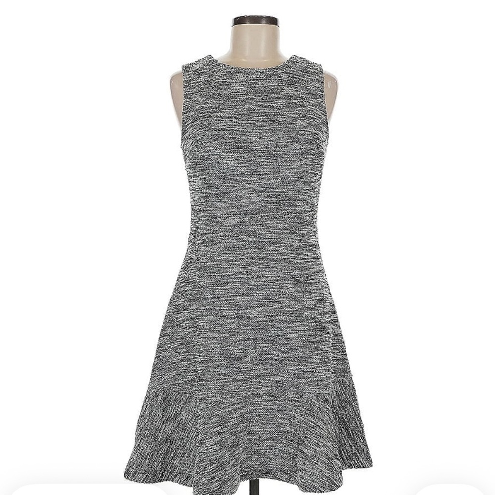 GAP Black and White Sleeveless A-Line Mini Dress